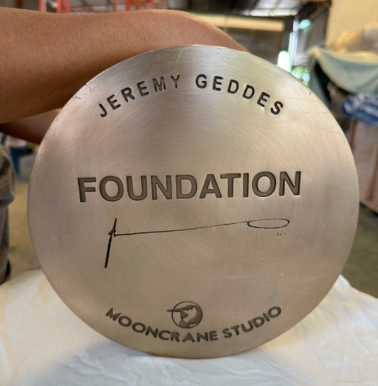 Original Drawing + XLarge FOUNDATION Sculpture Natural Polished Bronze