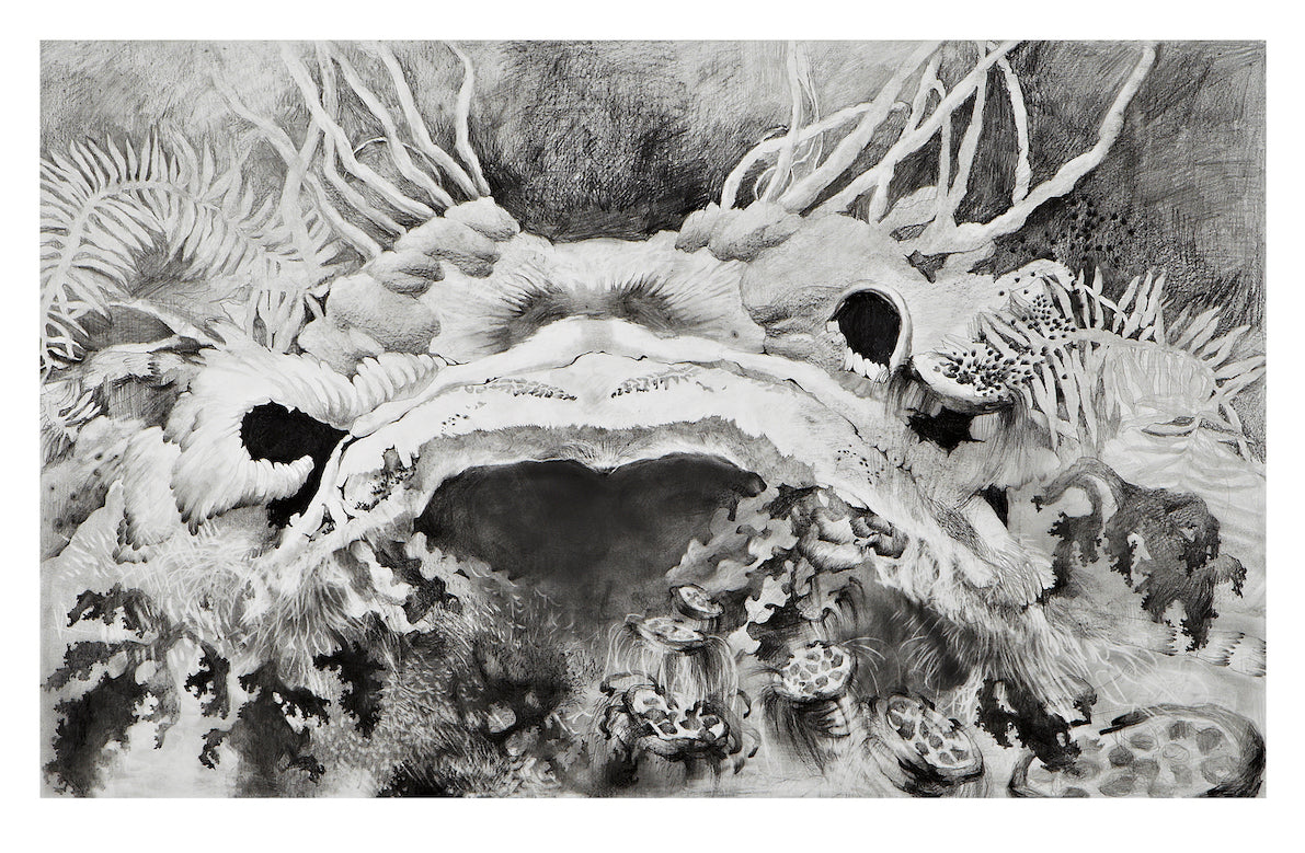 Angler Fish Swallowed the Landscape print by JeongHee