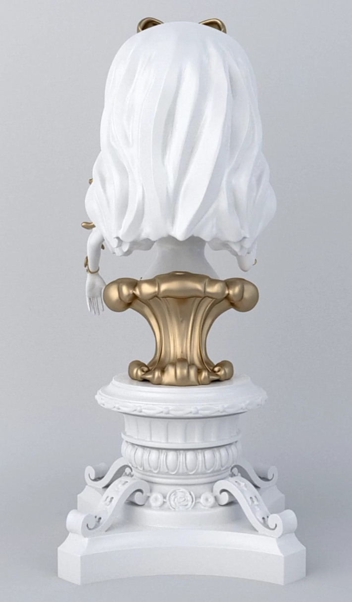 La Dauphine Sculpture White/Gold