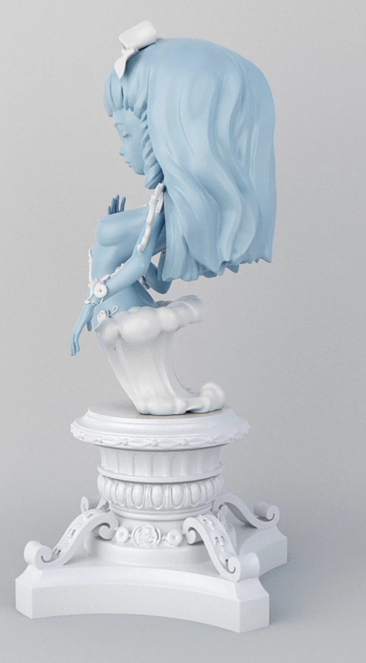 La Dauphine Sculpture Blue/White