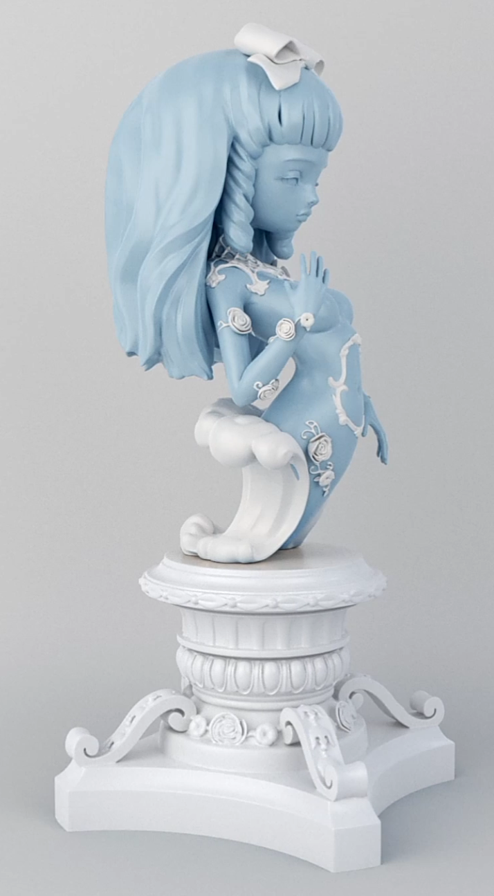 La Dauphine Sculpture Blue/White