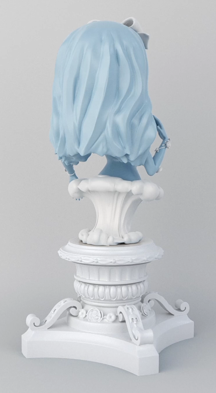 La Dauphine Sculpture Blue/White