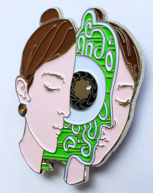 SALE - Inner Eye Green Variant Enamel Pin by Miles Johnston