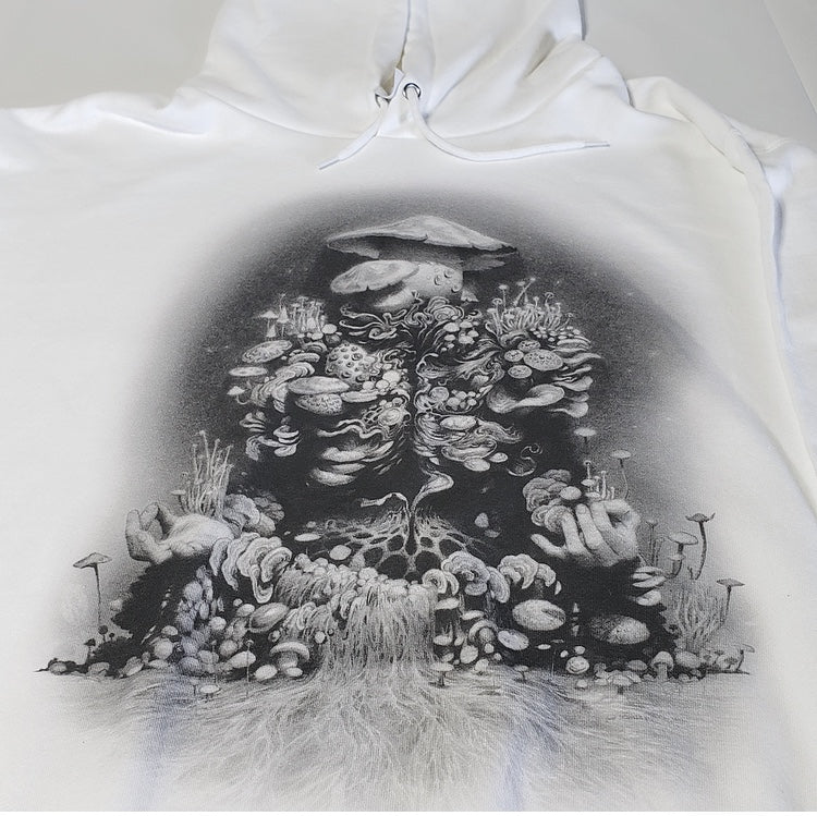 Mycelial Man Organic T-shirt White - Ready to Ship
