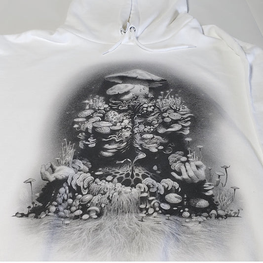 Mycelial Man Organic T-shirt White - Ready to Ship