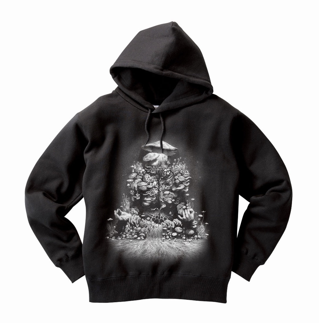 Mycelial Man Hoodie Black - Limited Stock Ready to ship