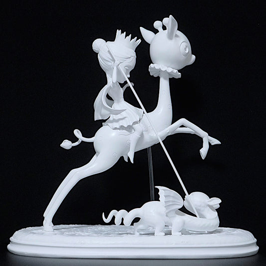 The Princess and the Prey Resin Sculpture White Colorway.