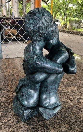 Fury 11 Green Patina Bronze Sculpture