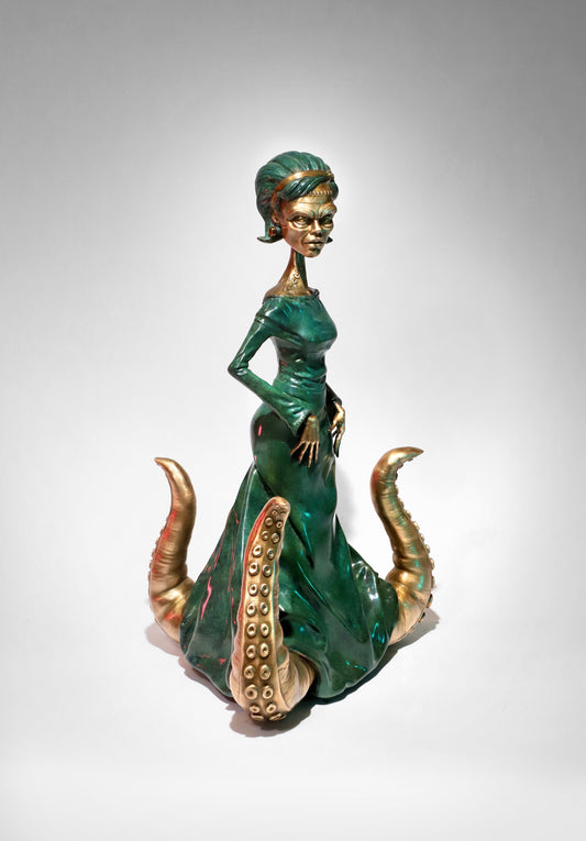 The Monster's Mother Patina Bronze Sculpture- ready to ship