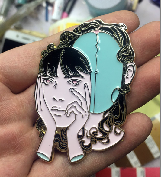 SALE - Mask Off Teal Variant Enamel pin by Miles Johnston