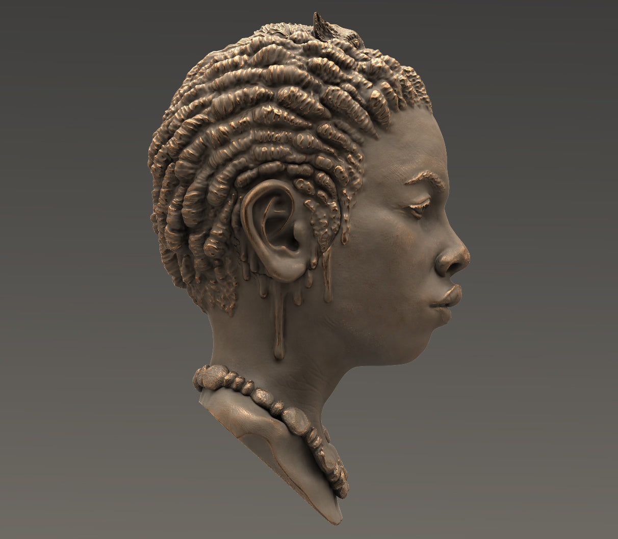 Consciousness Sculpture. Bronze colorway