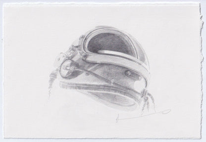 Original Drawing + Xlarge FOUNDATION Sculpture White Patina Painted Bronze