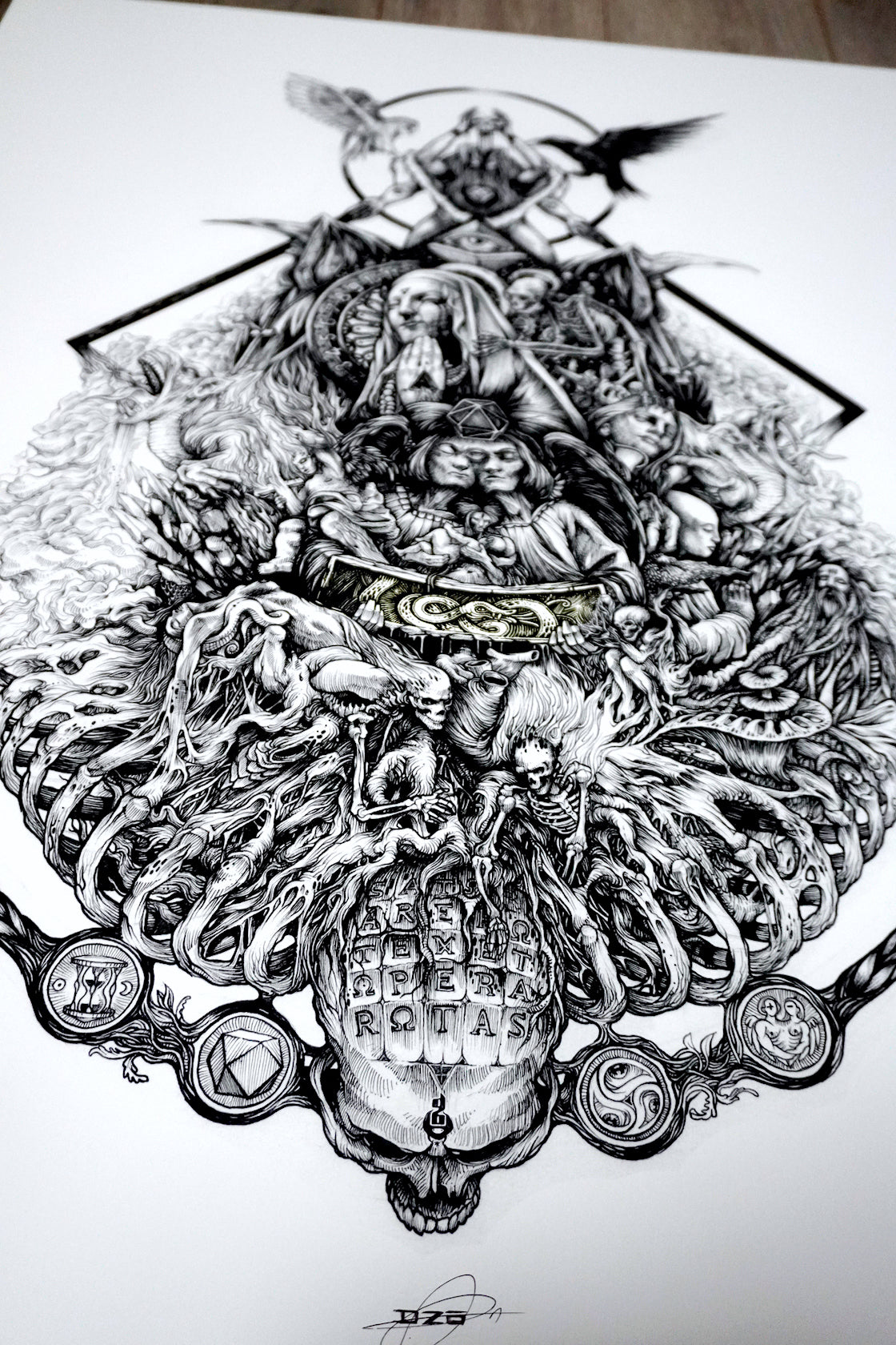 Purgatory Sanctuary. Limited edition hand Embellished Print by DZO