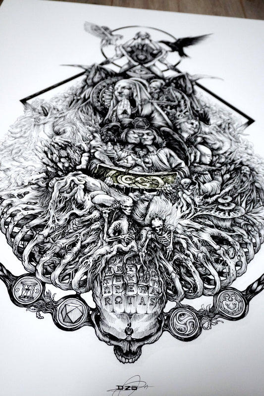 Purgatory Sanctuary. Limited edition hand Embellished Print by DZO