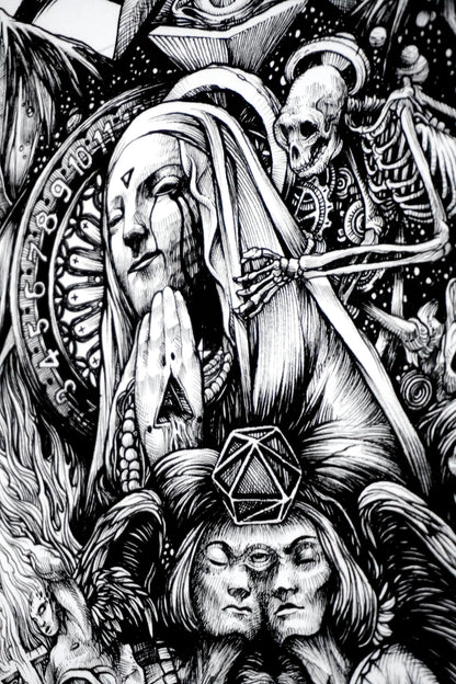 Purgatory Sanctuary. Limited edition hand Embellished Print by DZO