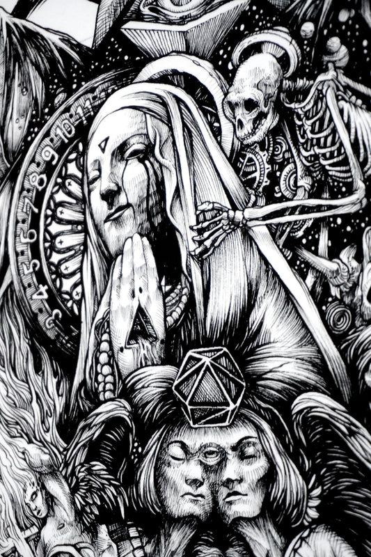 Purgatory Sanctuary. Limited edition hand Embellished Print by DZO