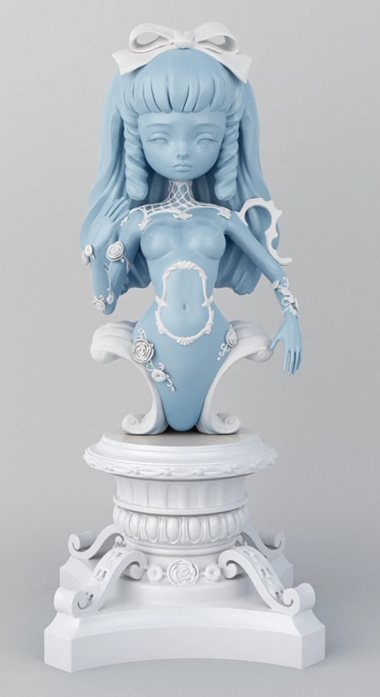 La Dauphine Sculpture Blue/White