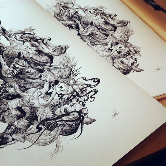 Naim. Limited edition hand Embellished Print by DZO