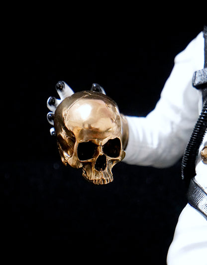 FOUNDATION White Patina Painted Bronze Sculpture