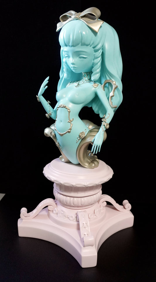 La Dauphine Sculpture Turquoise/Gold/Pink Base