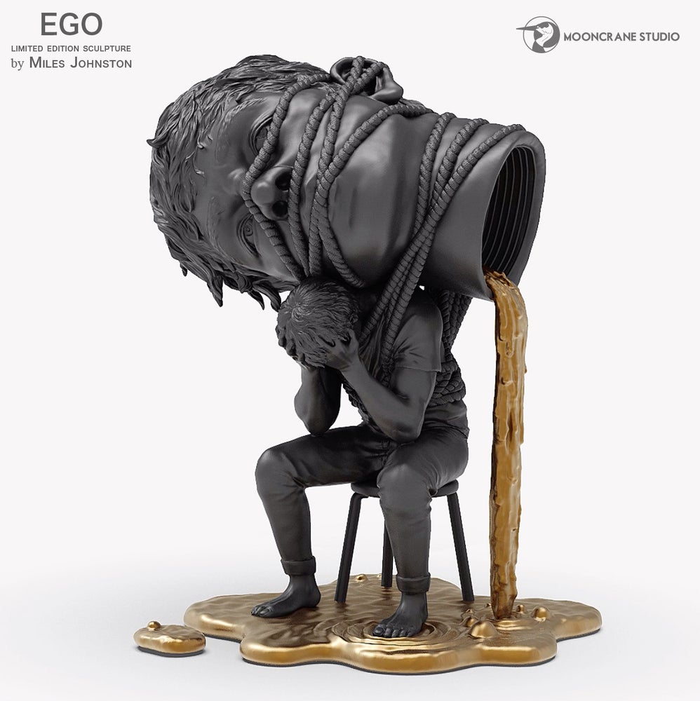 SALE - EGO Sculpture Black/Copper by Miles Johnston