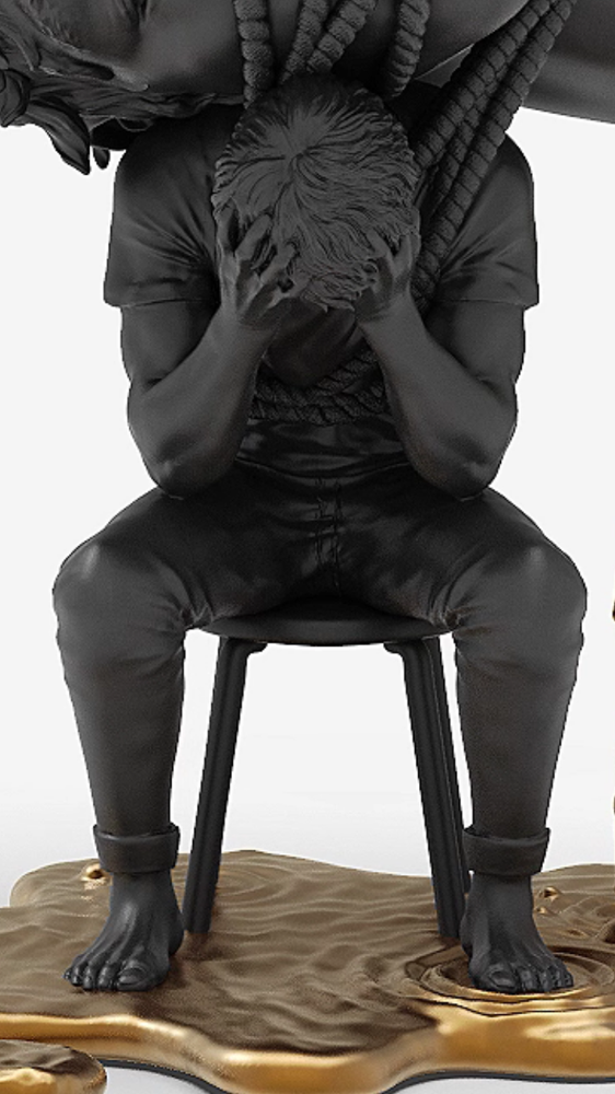 SALE - EGO Sculpture Black/Copper by Miles Johnston