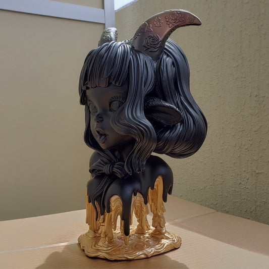 Capricorn Sculpture Black/Gold by Camilla d'Errico