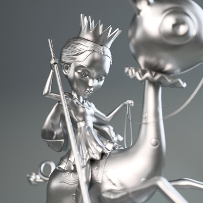 The Princess and the Prey Stainless Steel Sculpture Prototype 1 of 1