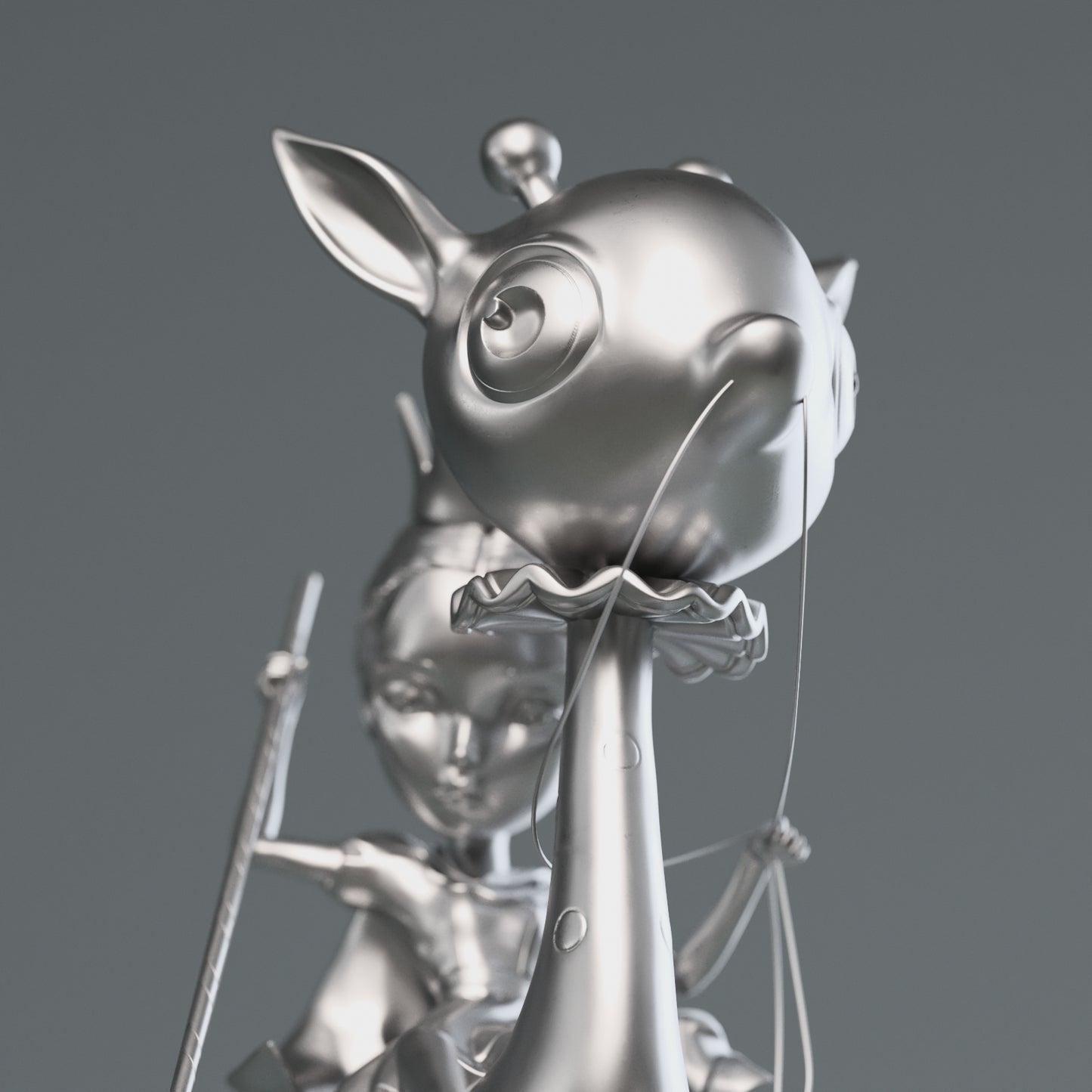 The Princess and the Prey Stainless Steel Sculpture Prototype 1 of 1