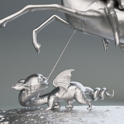 The Princess and the Prey Stainless Steel Sculpture Prototype 1 of 1