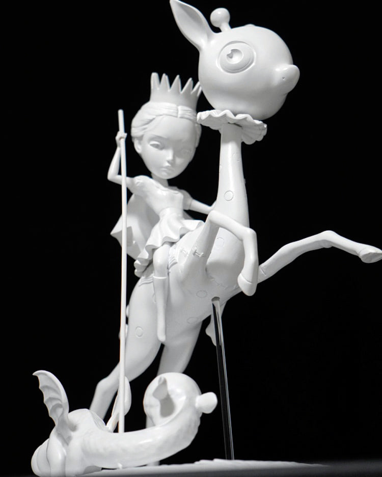 The Princess and the Prey Resin Sculpture White Colorway.