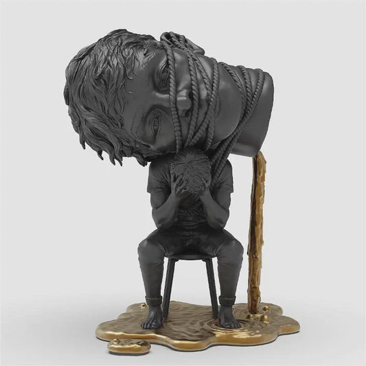 EGO Sculpture ブラック/ゴールド by Miles Johnston