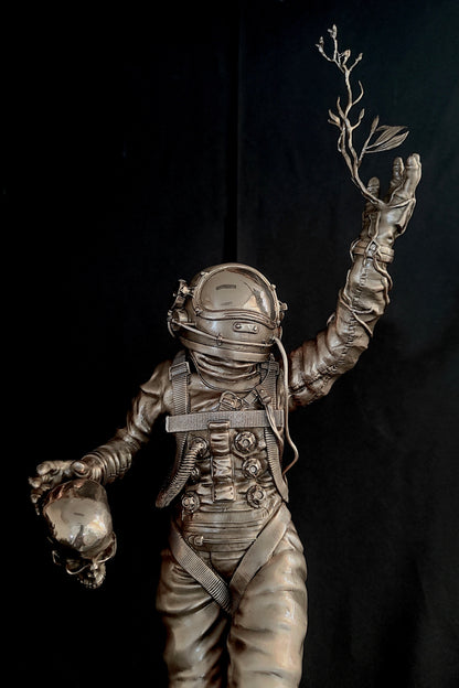 Original Drawing + XLarge FOUNDATION Sculpture Natural Polished Bronze