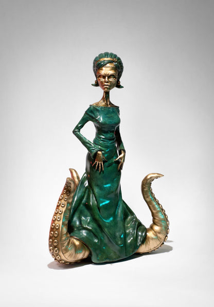 The Monster's Mother Patina Bronze Sculpture- ready to ship