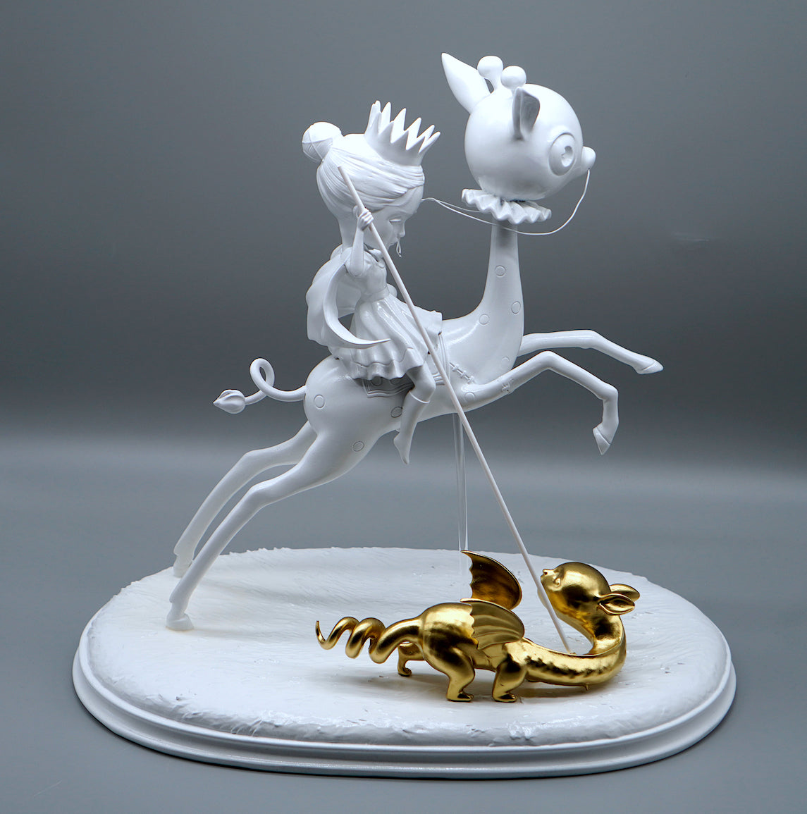 The Princess and the Prey Resin Sculpture White Colorway.