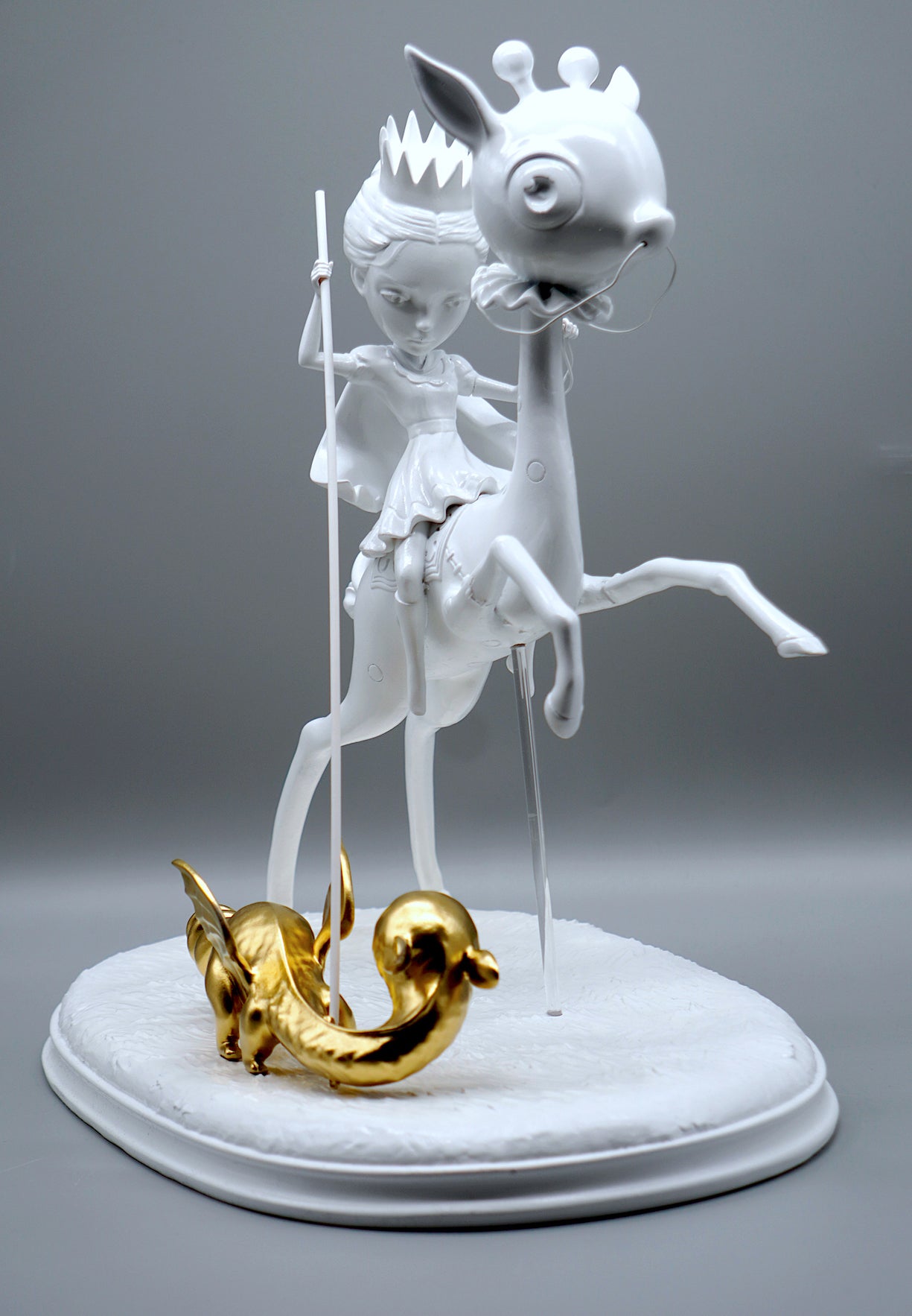 The Princess and the Prey Resin Sculpture White Colorway.